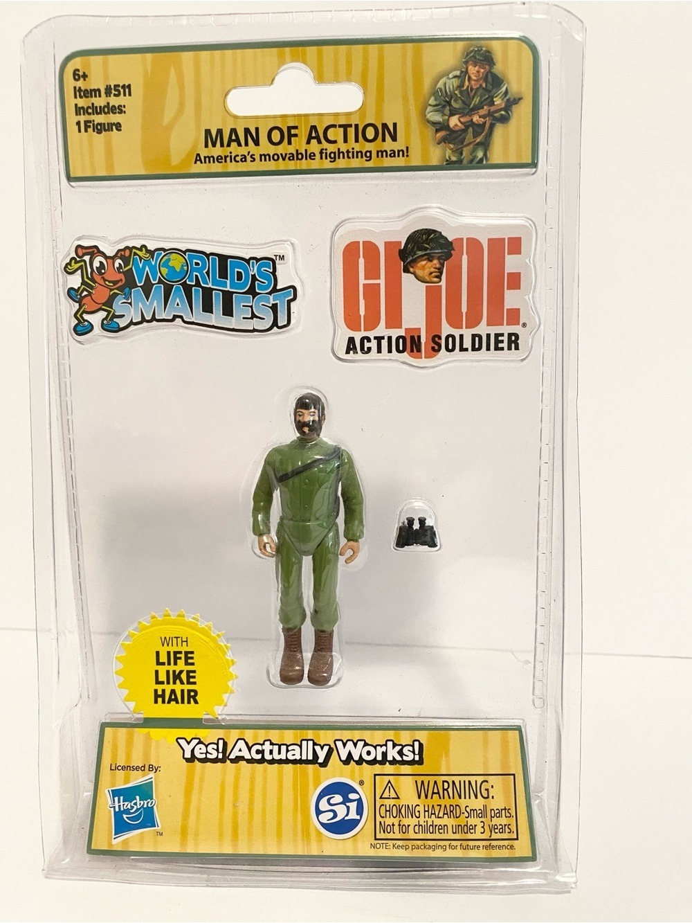 GI Joe Official World's Smallest Action Soldier Man of Action Figure 2017 Hair